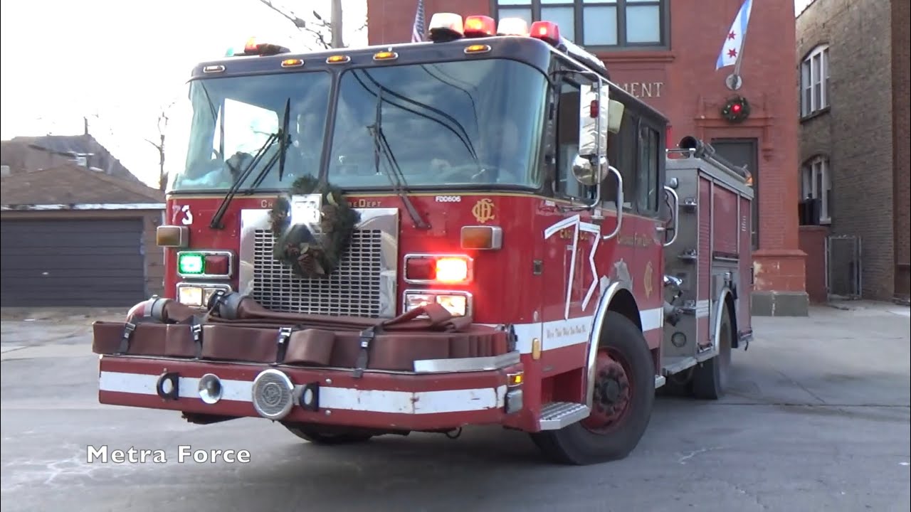 *FIRE* Chicago Fire Dept Engine 73 (Spare) Responding
