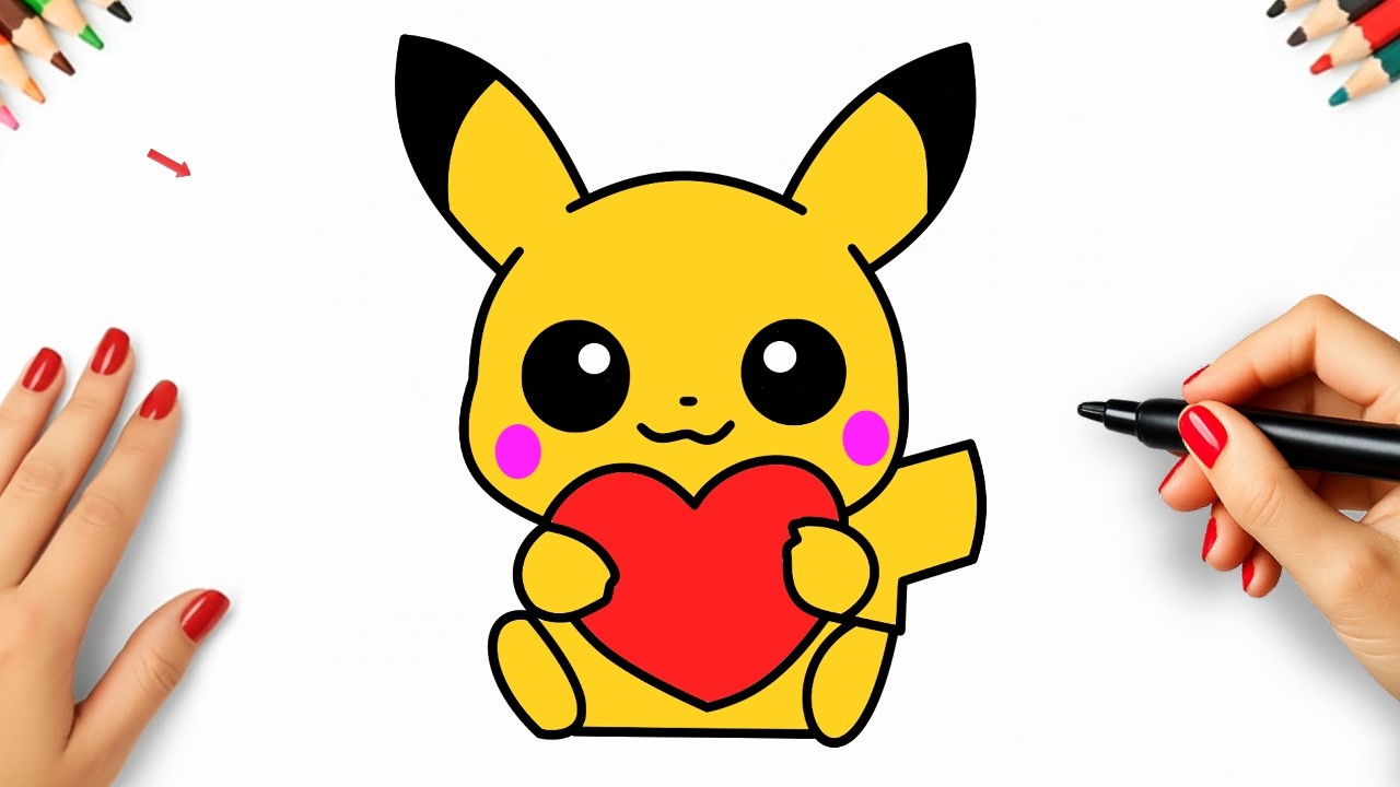 PIKACHU DISEGNO ❤️ ( Disegni facili 😊)