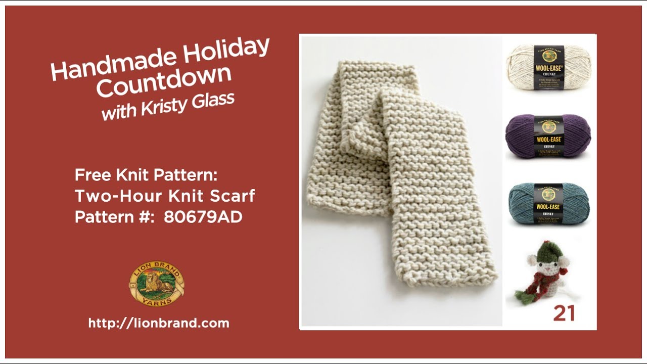 Knit a Two Hour Scarf! Lion Brand's Handmade Holiday Countdown #21