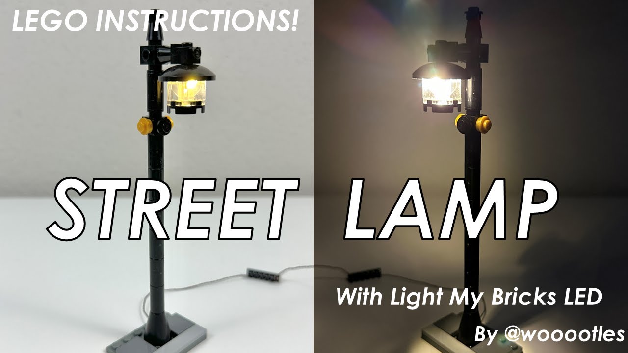 LEGO MOC with Tutorial: LEGO Street Lamp with LED LIGHTS!