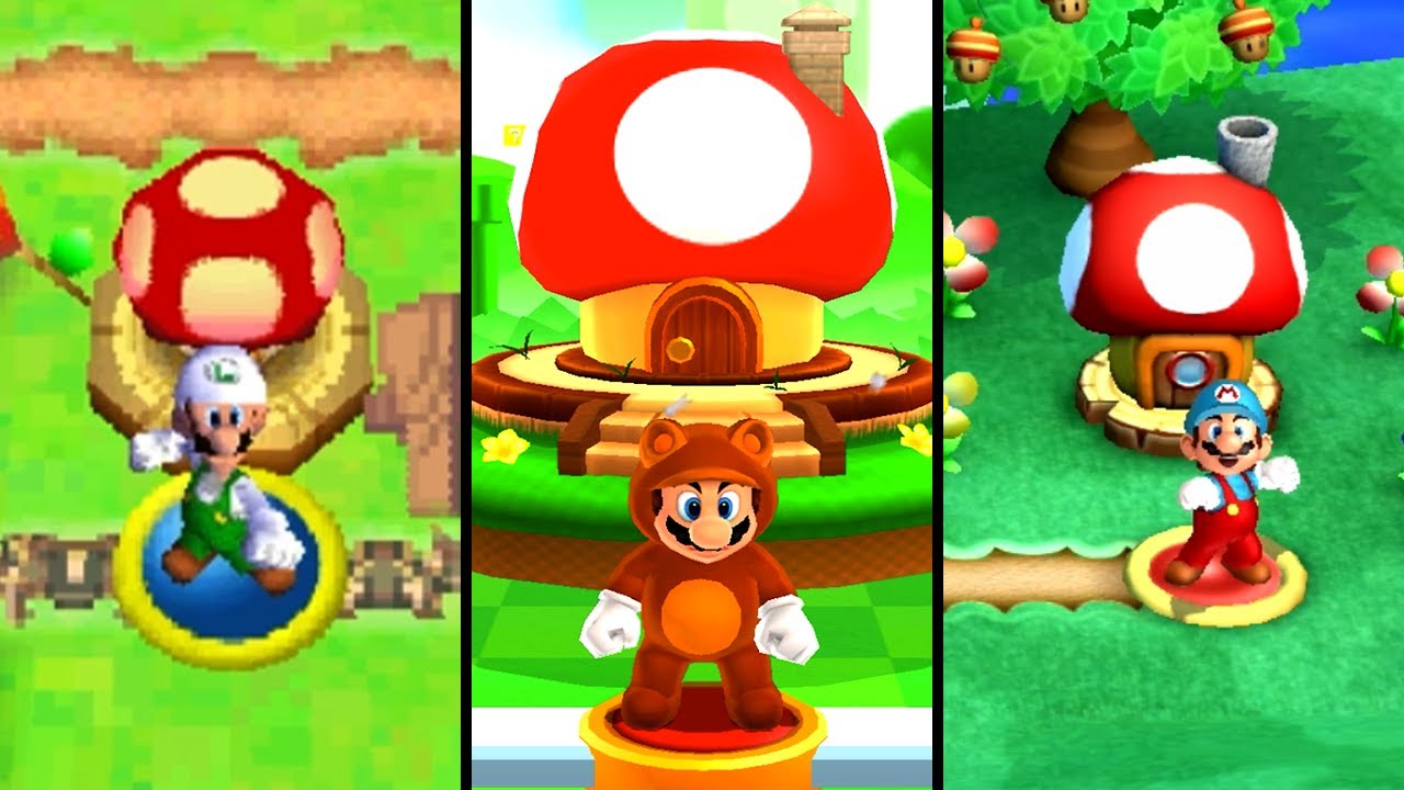 Evolution of Toad Houses in Super Mario (1988-2022)