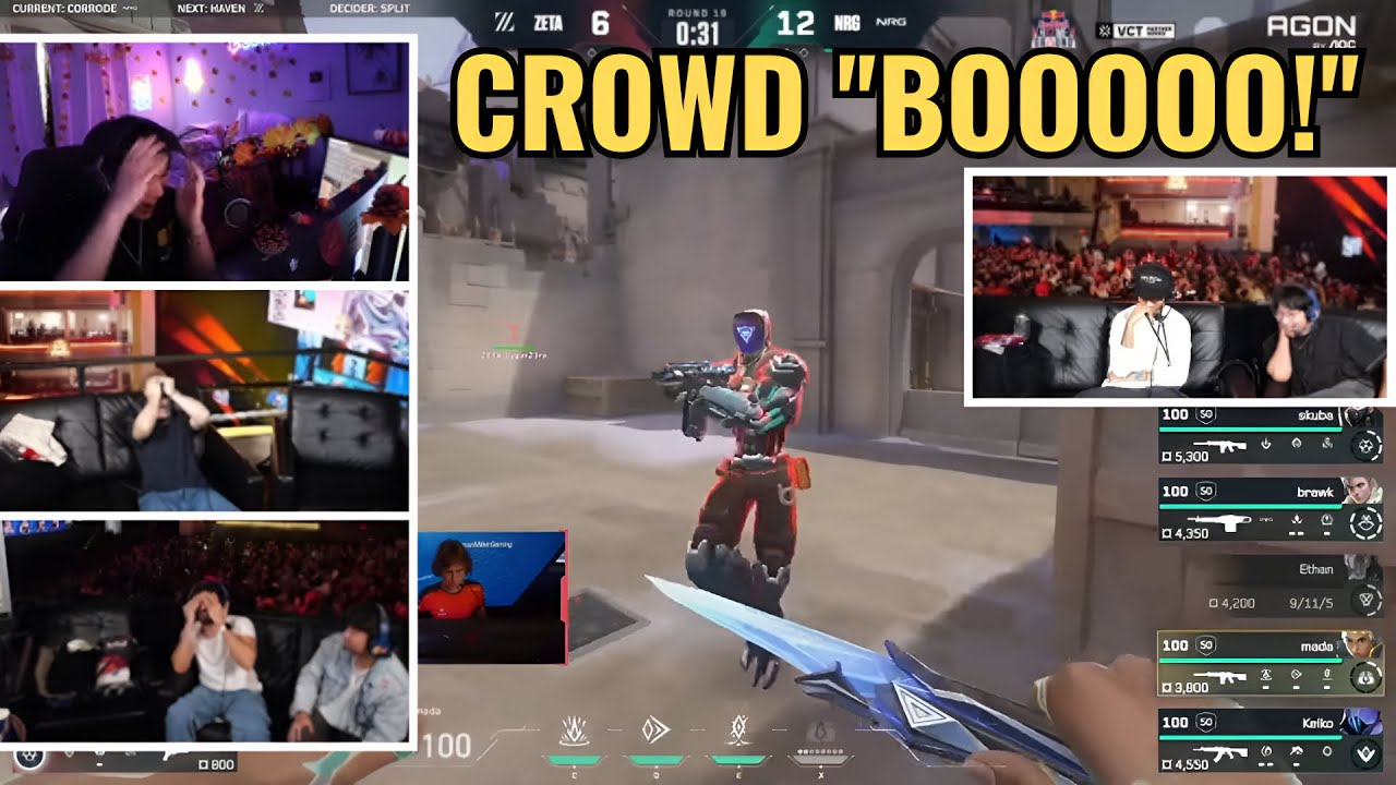 NRG Mada Trying To knife But Crowd Give it away.. S0m, TenZ, FNS, Tarik & Demon1 Reacts