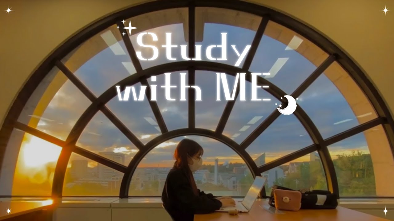 [Study with me] 여기서 공부하면 얼마나 집중이 잘 되게요? | 이화여대 중도(중앙도서관) 뷰 맛집 공부 맛집 | 이대생 일상 VLOG | 지브리 스튜디오 OST
