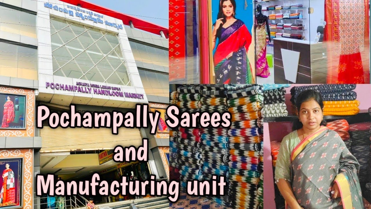Pochampally Sarees | Manufacturing unit | pochampally dress materials| pochampally village