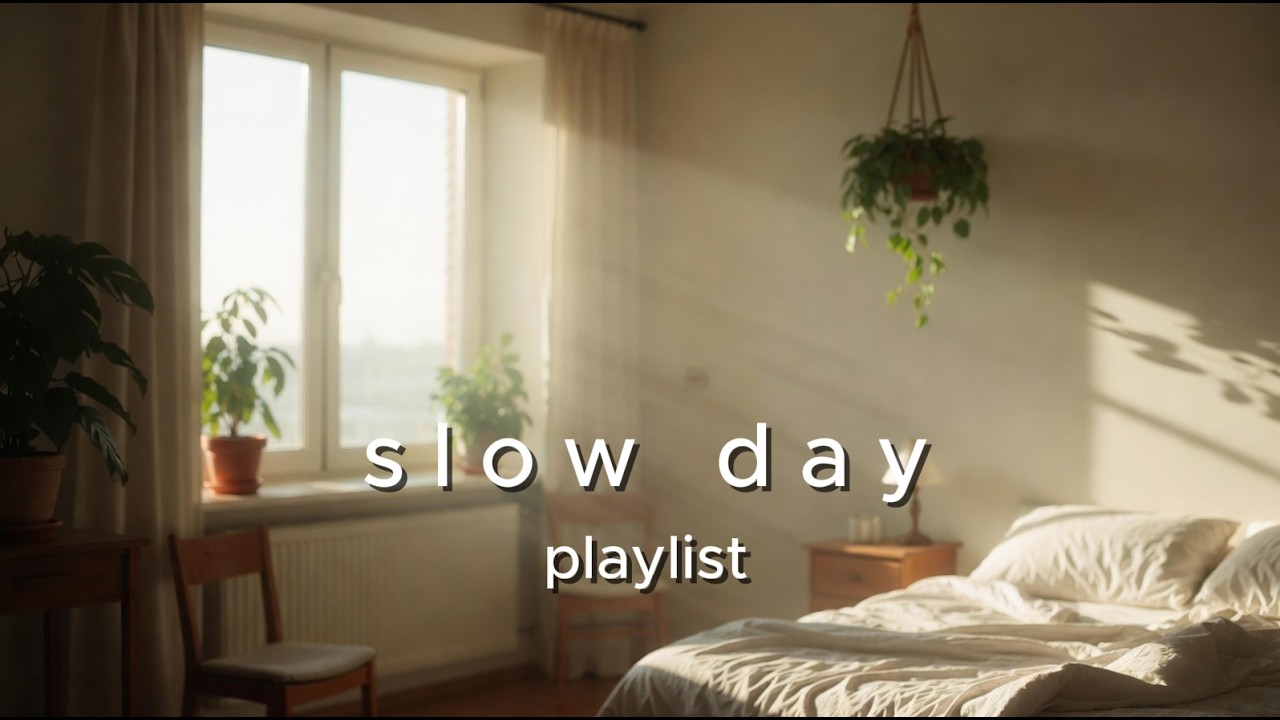 Slow Day — Sidewalk Morning | Calm Indie Folk & Soft Walking Music (48 Min)