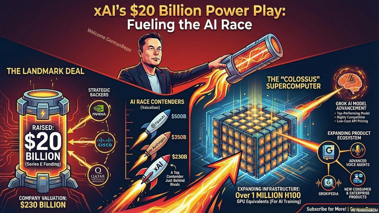 Elon Musk: 20 Milliarden Deal f&uuml;r xAI gesichert (Elon Musk: 20 Billion Deal Secured for xAI)