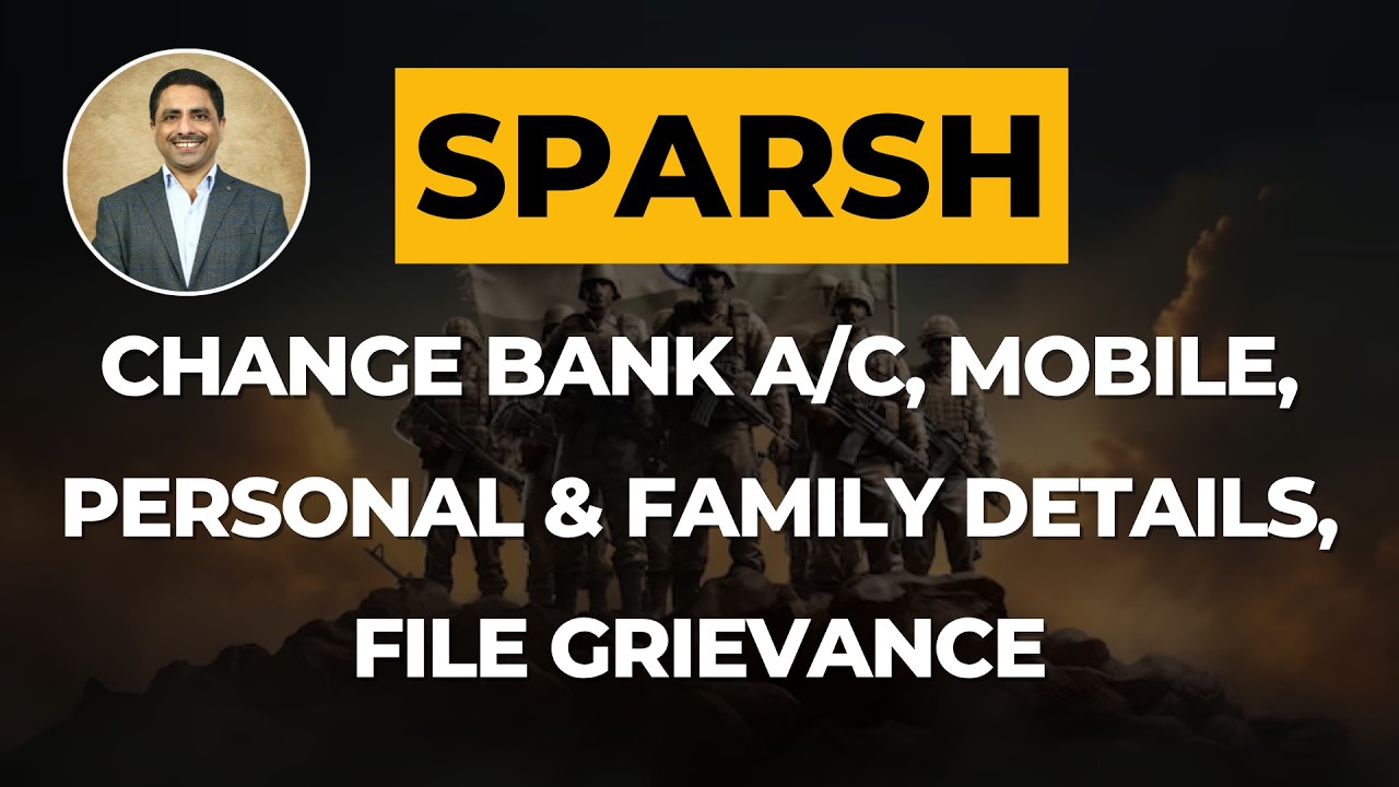 SPARSH - Bank Account, Mobile Number, Email ID, Family Details, Personal Detail Change Karna Seekhen