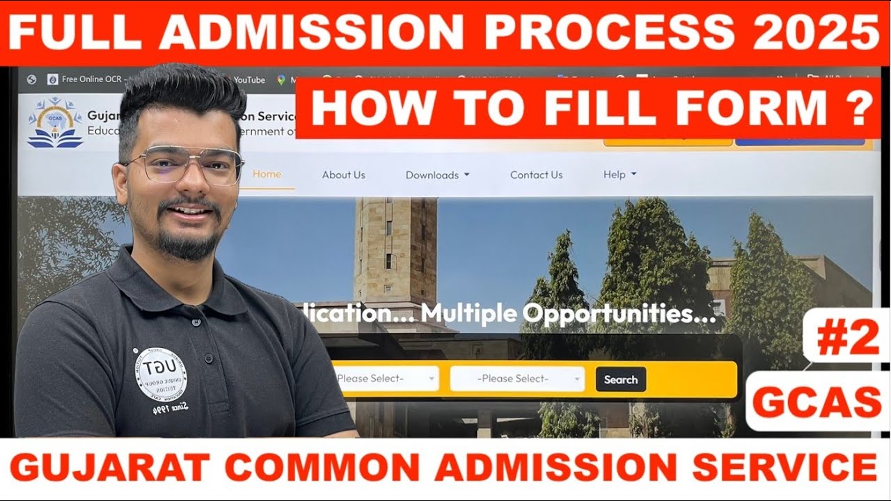 GCAS College Admission Form Full Process 2025 | How to fill GCAS form | GCAS Admission 2025 | UGT