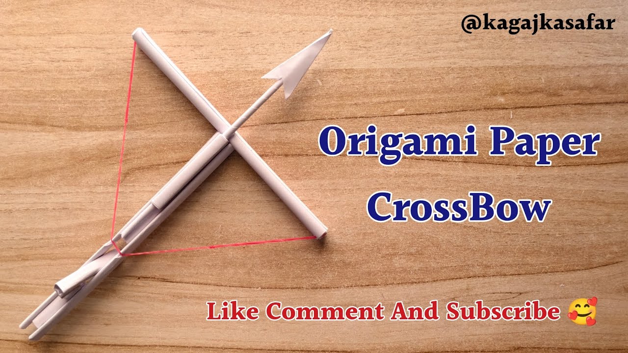 Easy Paper Crossbow Tutorial | Homemade Toy Bow and Arrow 