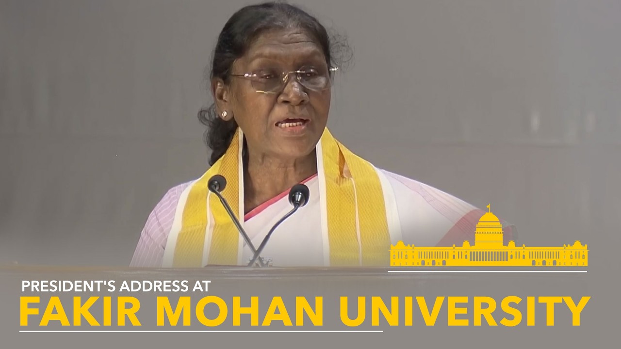 President Murmu addressed the convocation ceremony of Fakir Mohan University at Balasore, Odisha