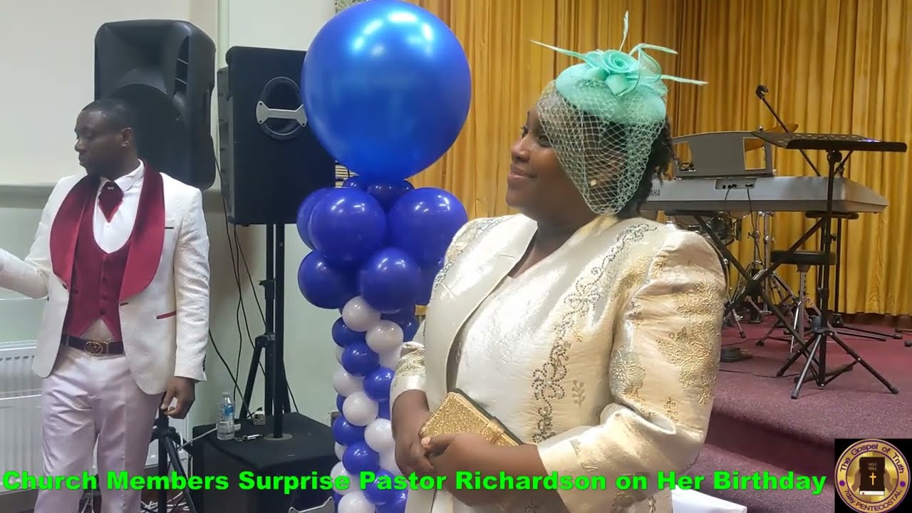 “Church family surprises Pastor Richardson on her birthday! ❤️🎉