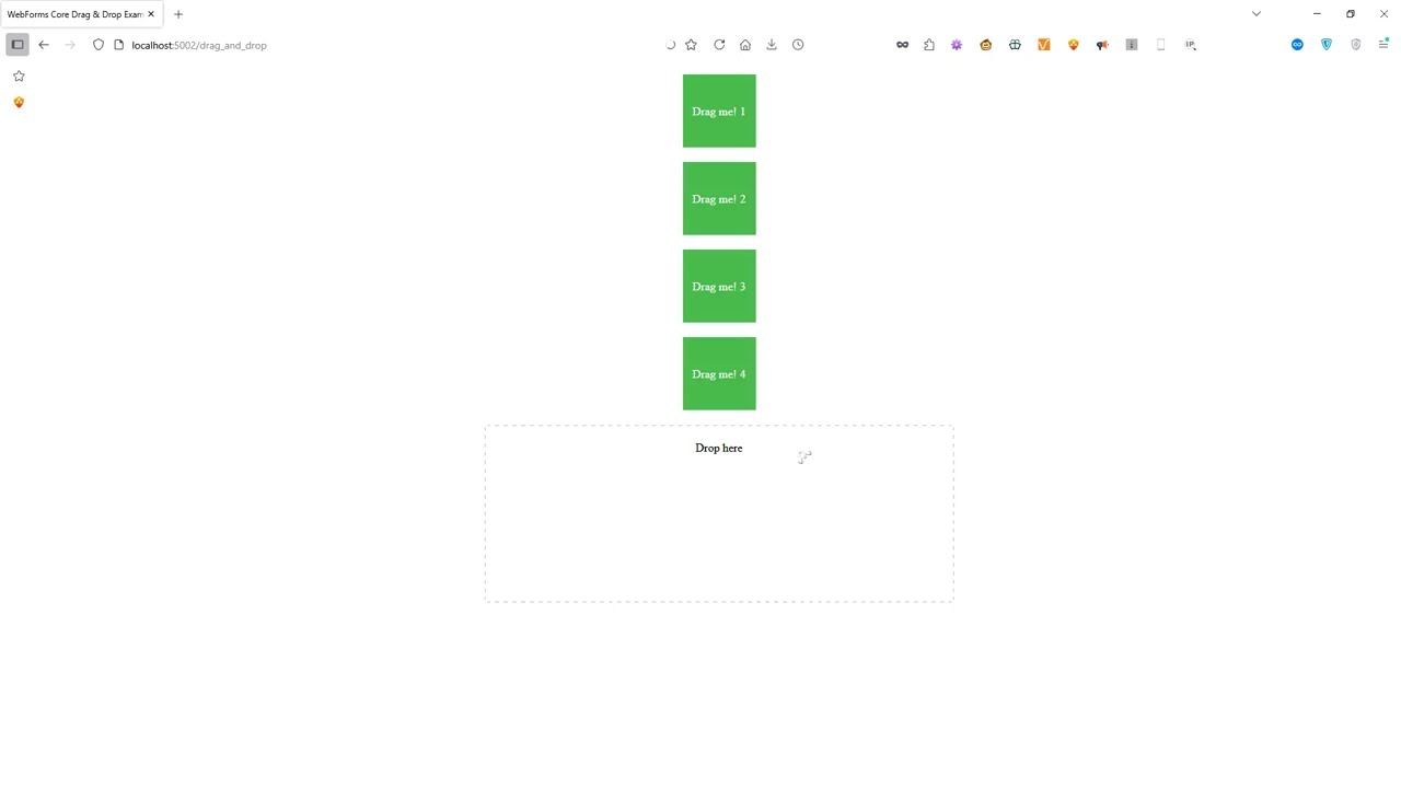 Drag and Drop Only on the Server Side