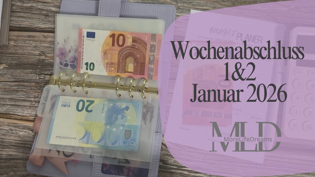 Wochenabschluss 1&2 Januar 2026 | Umschlagmethode #budgetieren 🩷
