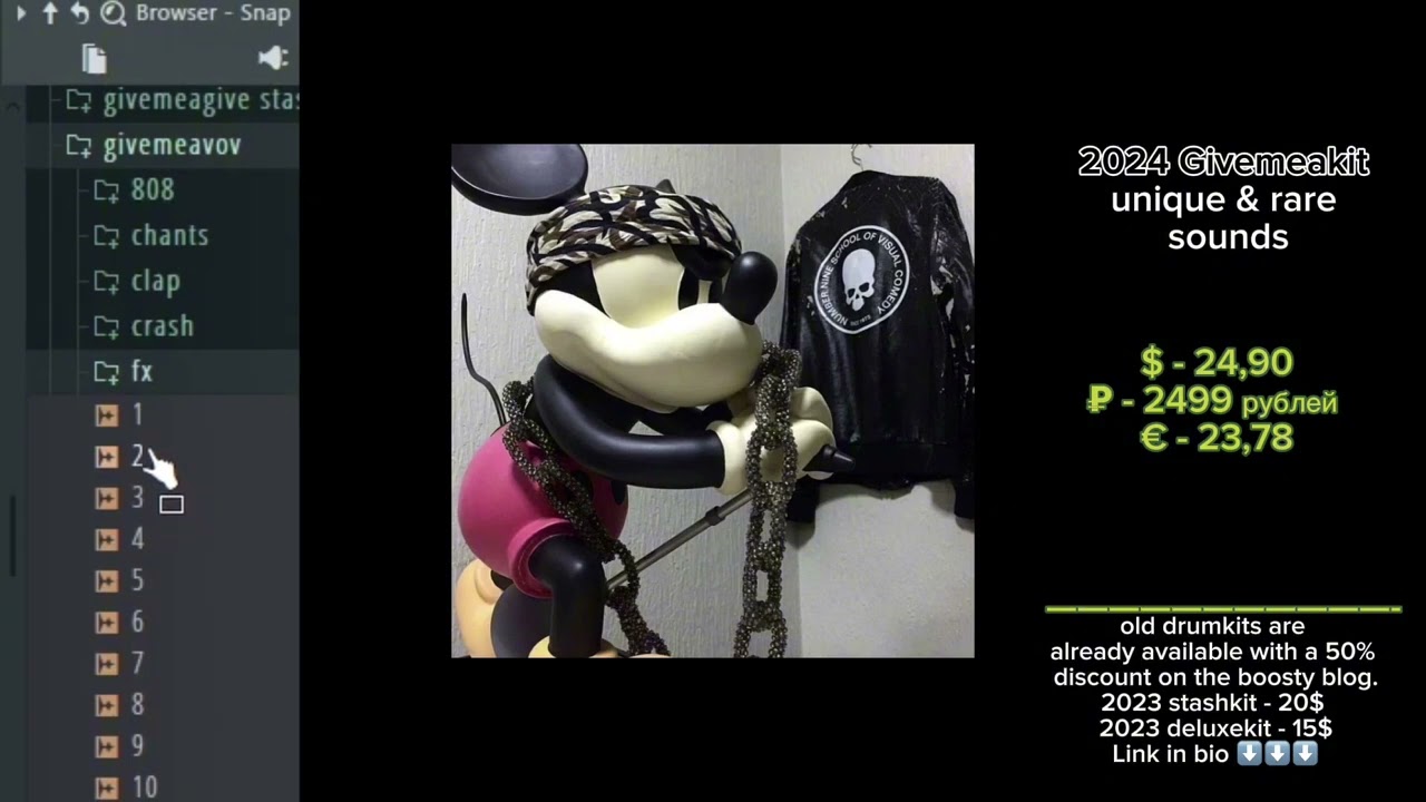 Free drumkit  . Boolymon x Perc40 x Twovrt x Osamason x Tdf x Thrty drum kit . Discount 5$ , 500₽