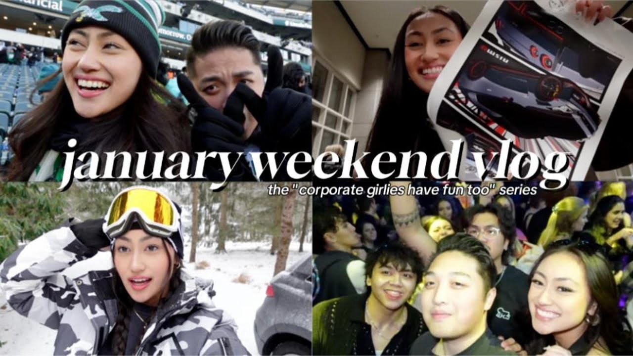 january weekend vlog: nights out in philly, poconos snowboarding, birthday celebrations