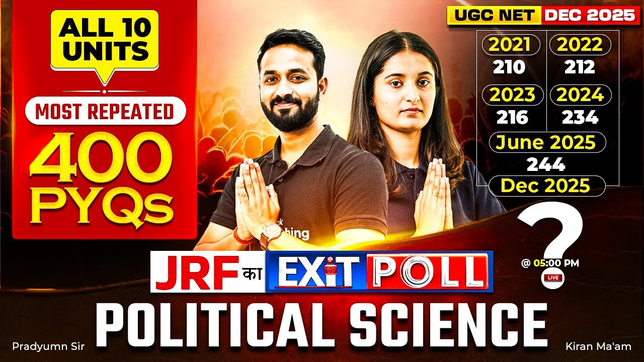 UGC NET DEC 2025 Political Science Marathon | Most Repeated PYQs | UGC NET Political Science Classes