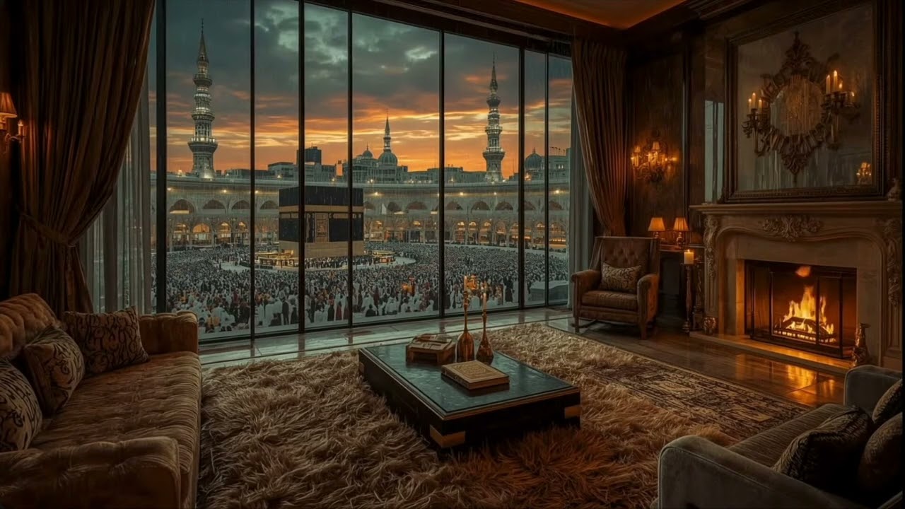 خلفية تلفاز لحظة صفاء في حضرة الحرم لمدة 4ساعات