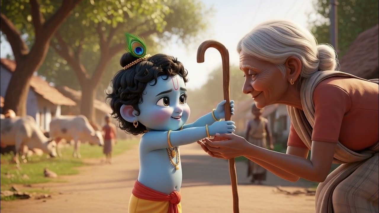 Hare Krishna Hare Rama - Very Soothing Krishna Bhajan | 3D Kid Krishna