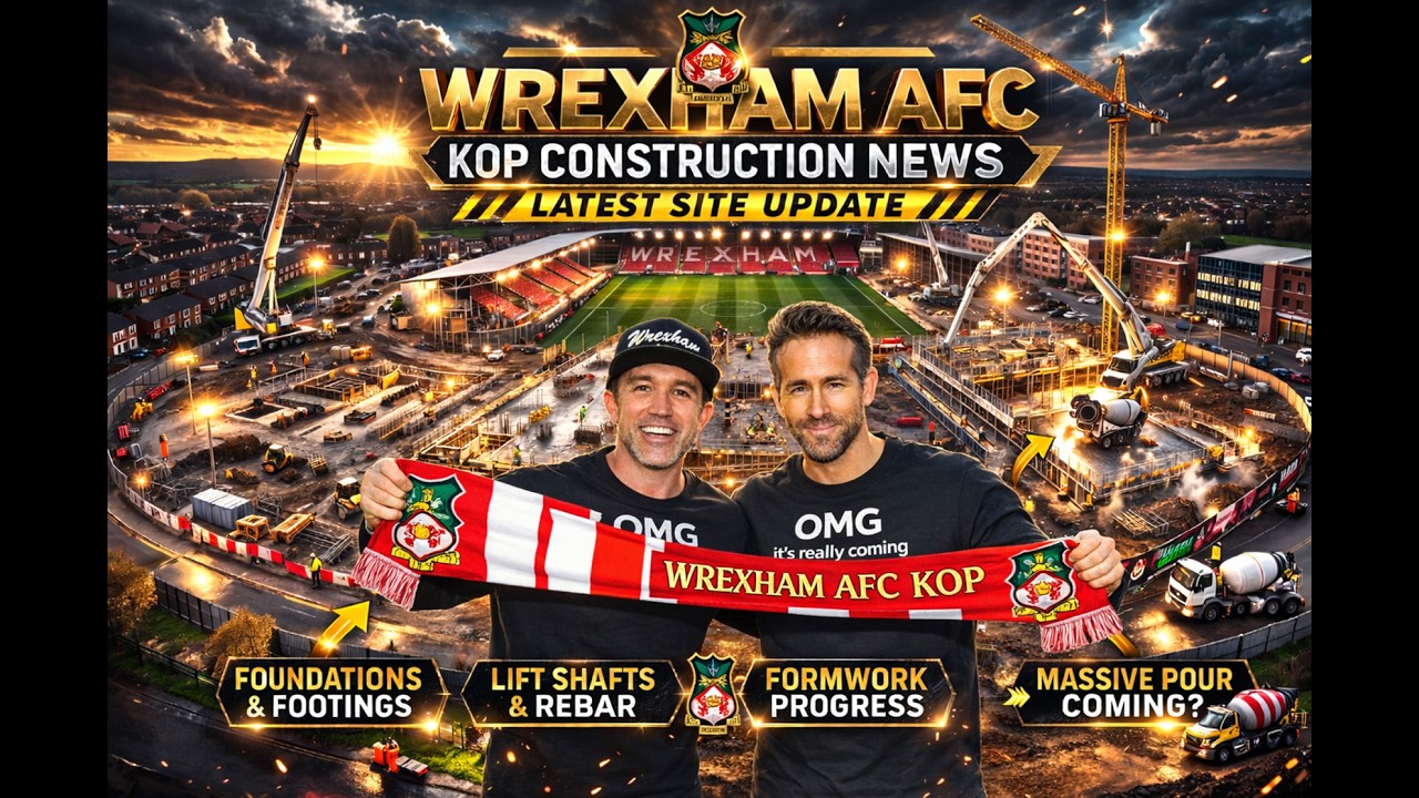 WREXHAM AFC KOP CONSTRUCTION UPDATE