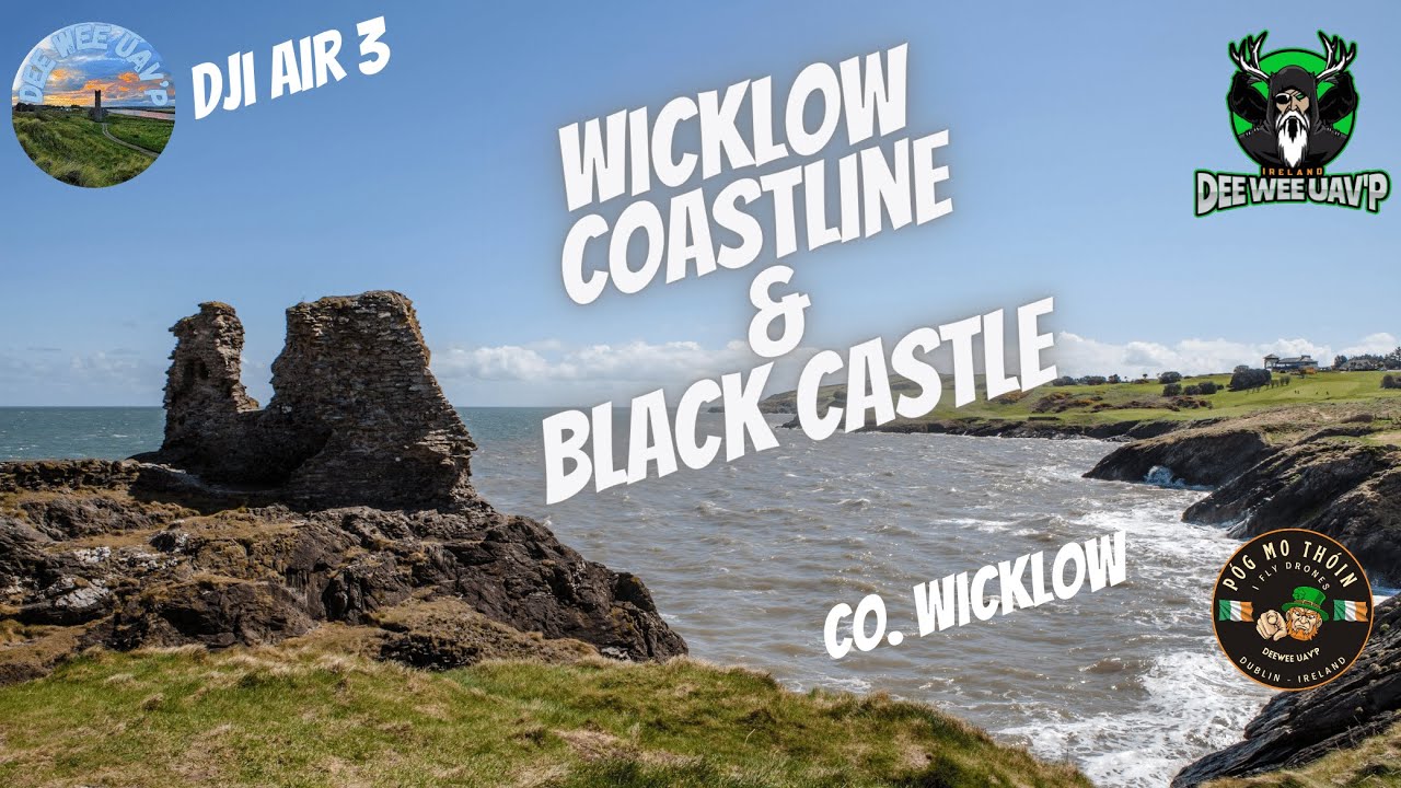 Discover Irelands Wicklow Coastline & Black Castle | Co. Wicklow | Ireland 4K - DJI Air 3