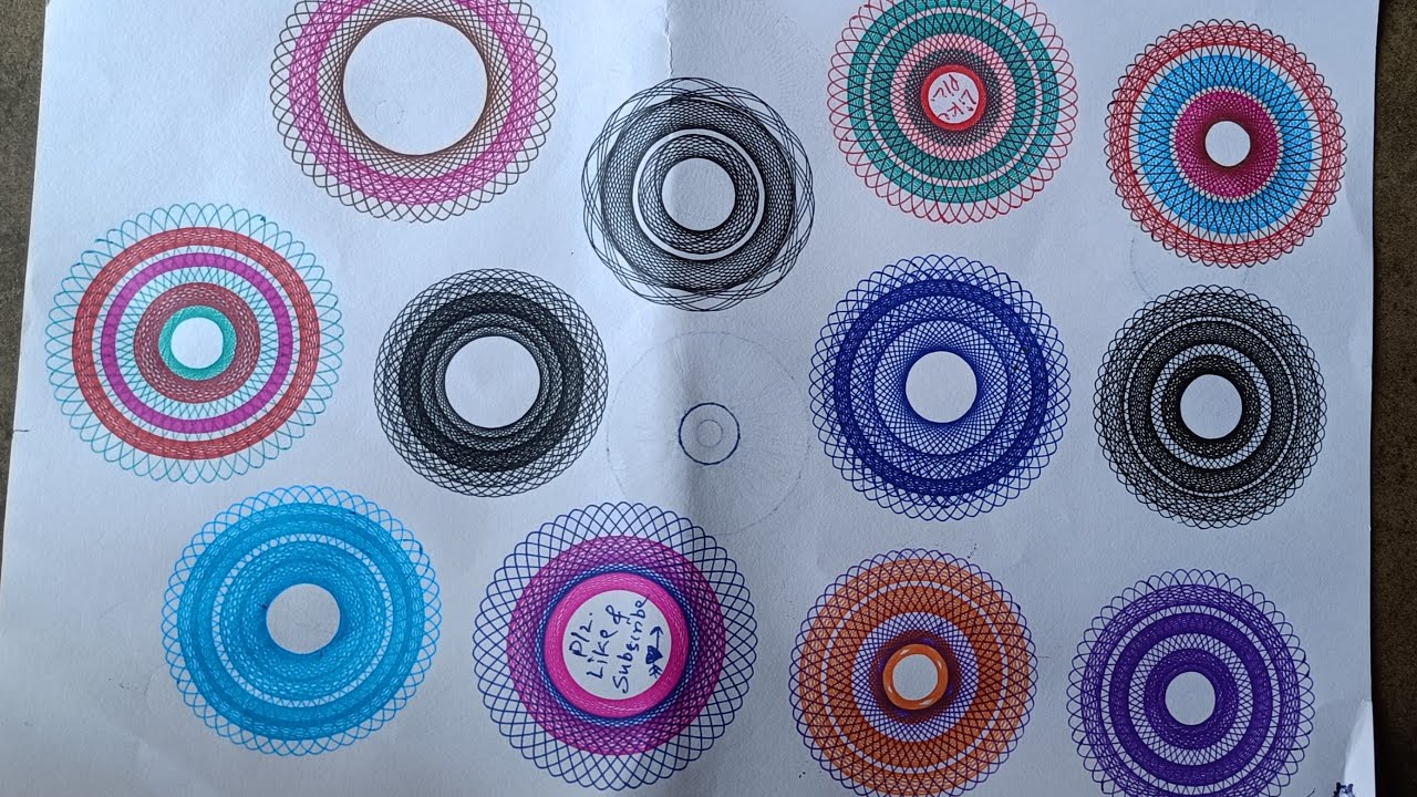 Spirograph drawing art tutorials 😍. #shorts #satisfying #ytshorts #2024 #live #usa