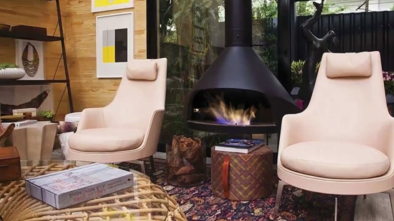 50 Ideias de SALAS COM LAREIRA modernas, lareira ecol&oacute;gica, a g&aacute;s, el&eacute;trica, tradicional e suspensas