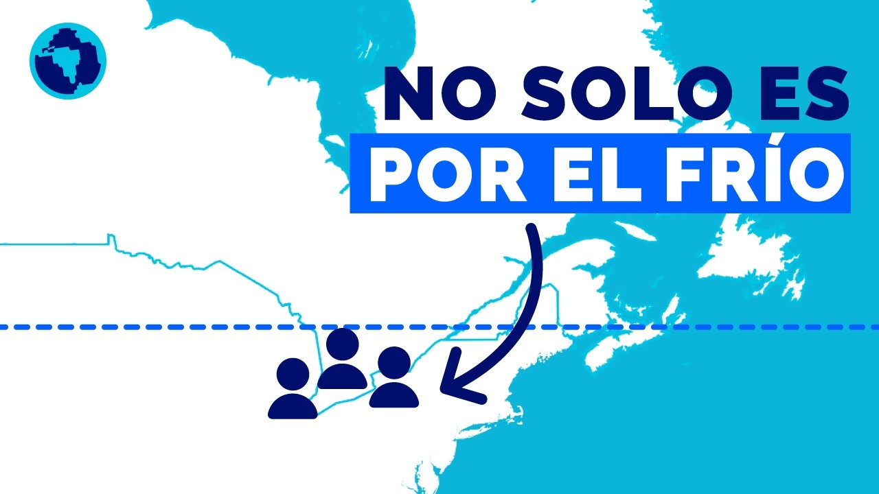 ¿Por qué la mitad de los canadienses viven debajo de esta línea?