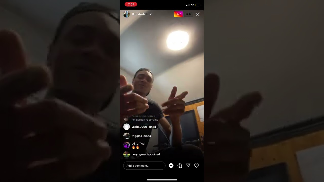 tkorstretch - INSTA LIVE UNRELEASED FREESTYLE RIP💔 BABY COME ROCK WITH ME