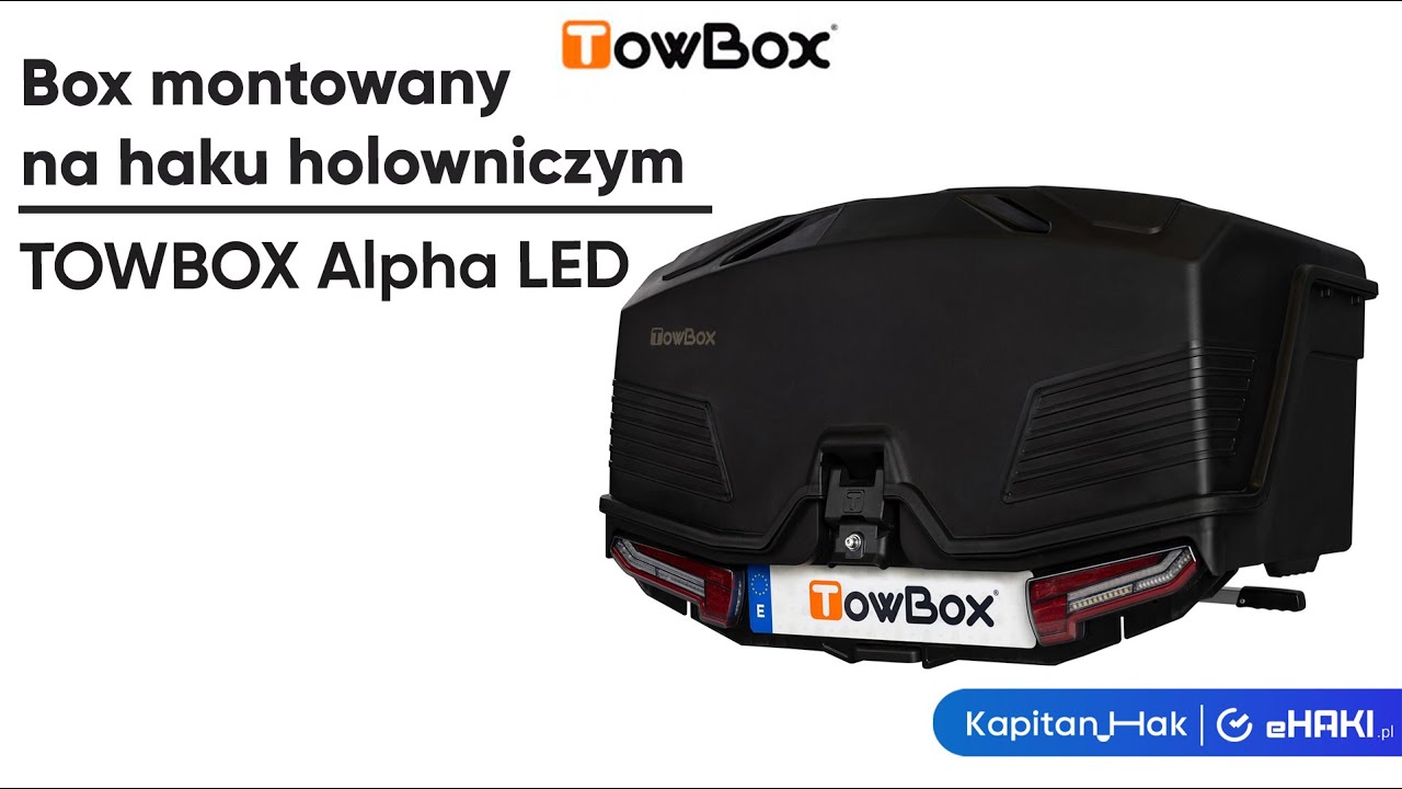Box montowany na haku holowniczym TowBox Alpha Led