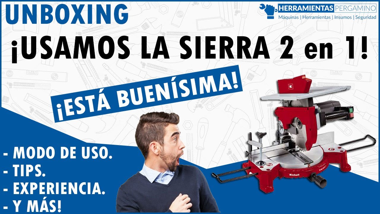 2 en 1 SIERRA INGLETEADORA + SIERRA CIRCULAR DE BANCO Einhell TC-MS 2513 T - 4300345 UNBOXING