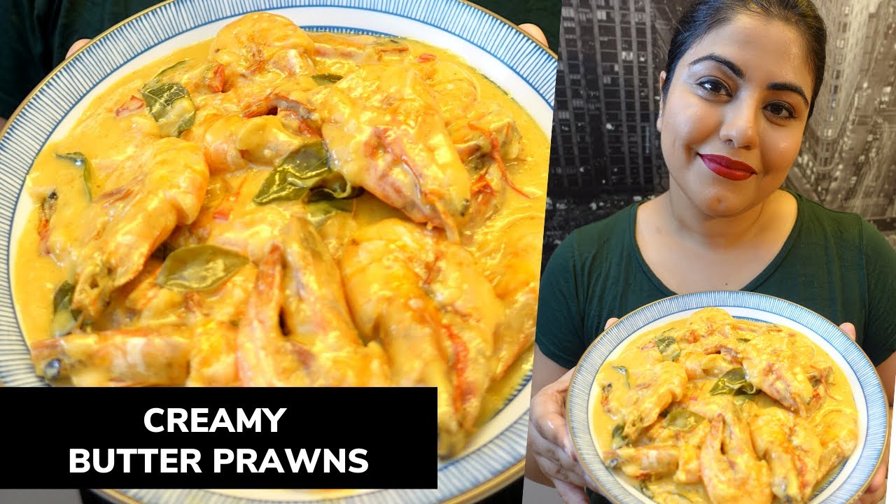 Creamy butter prawns