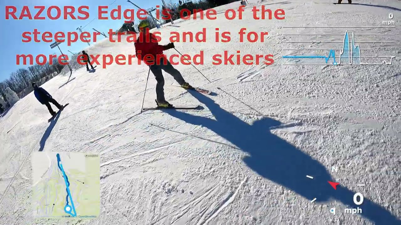 Ski Day ⛷️🏔️⛷️ Blue Mountain PA Razors Edge& Fall 4K HD