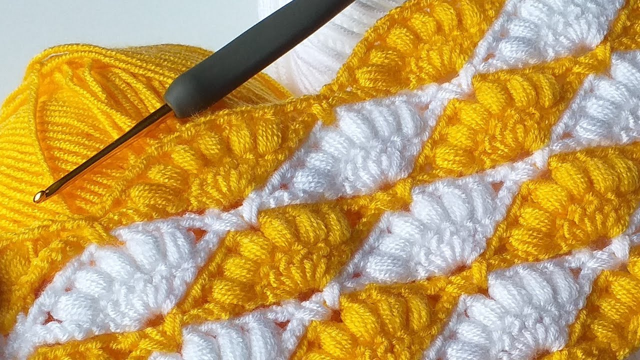 👉PUFF PUFF CROCHET BABY BLANKET/PUF PUF TIĞ İŞİ BEBEK BATTANİYESİ