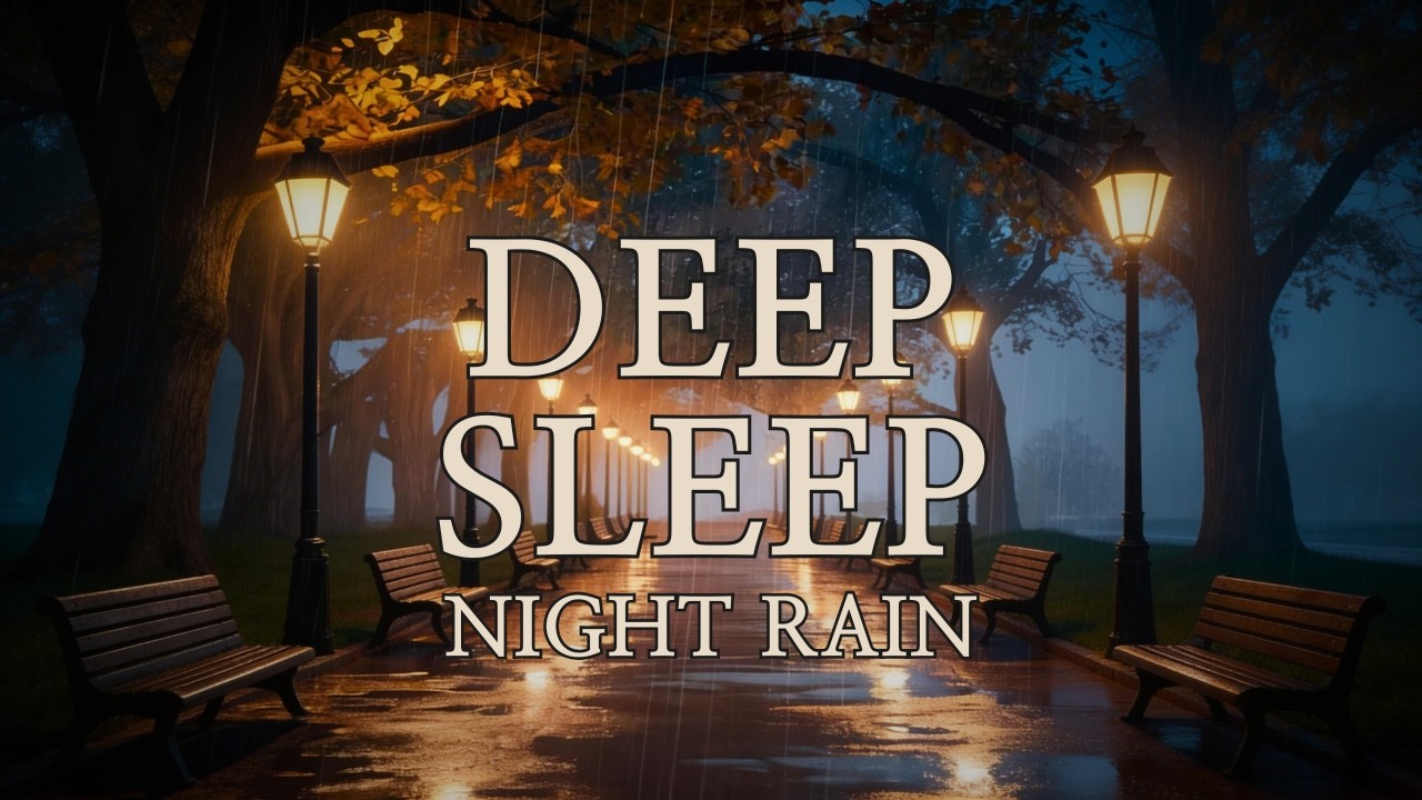 Night Rain LIVE 🌙 4K Deep Sleep Ambience | Soft Steady Rain & Calm Wind