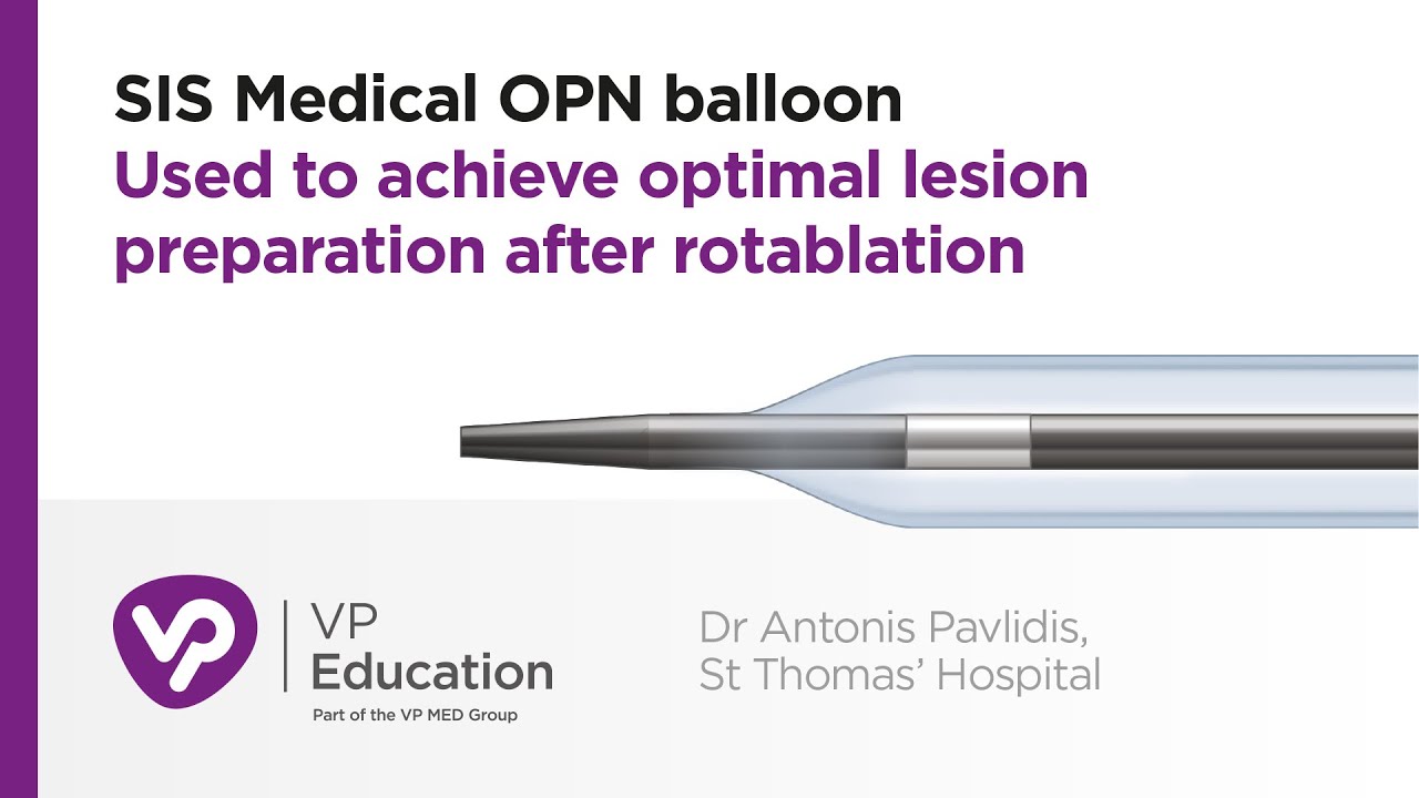 SIS Medical OPN balloon Used to achieve optimal lesion preparation after rotablation