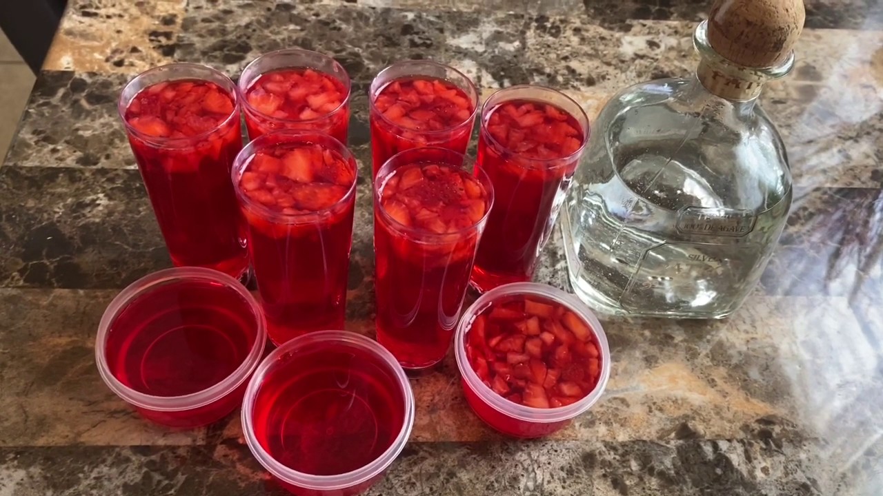 GELATINA CON TEQUILA (JELL-O SHOTS) 🥃😋