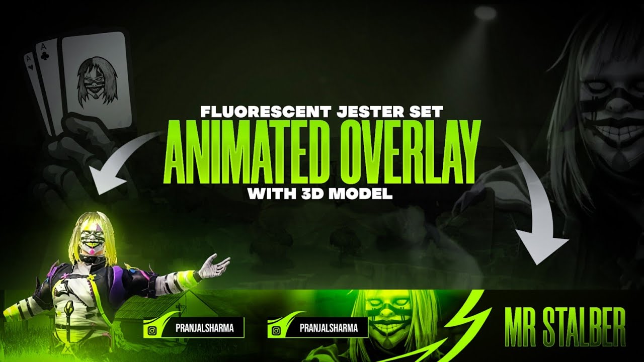 How To Make BGMI Fluorescent Jester Set Animated Overlay With 3D Character on Android