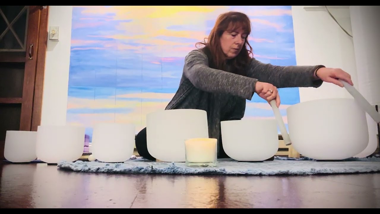 Mindful Monday: 10 minute Sound Bath Meditation with Crystal Singing Bowls and an Ocean Drum