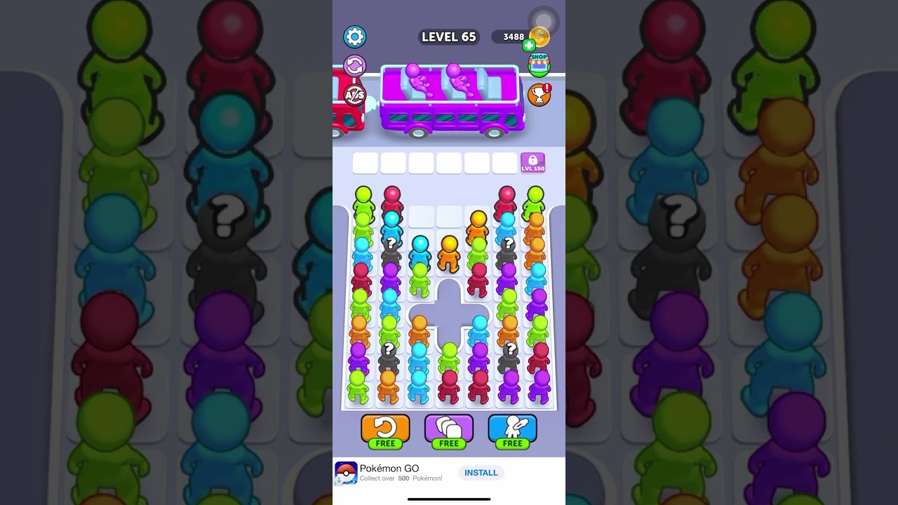BUS JAM LEVELS 51-100 IOS GAMEPLAY