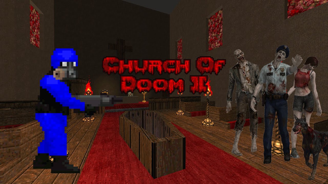[GZDoom] "Church Of Doom ][" + "AZURYTE - Withdrawal" & "Resident Evil: CodeName HUNK Monsters"