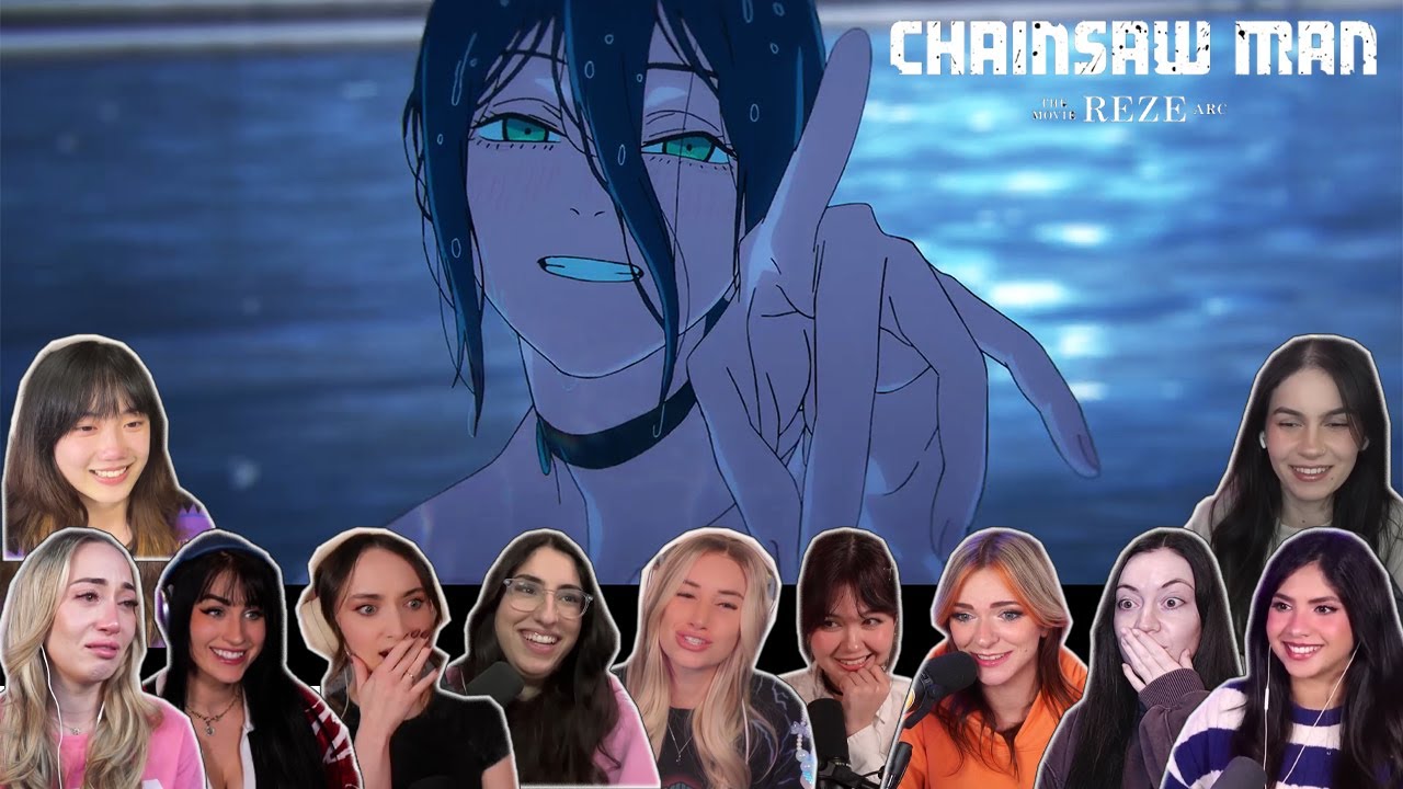 Reze and Denji Pool Scene | Chainsaw Man The Movie: Reze Arc Girls Reaction Compilation