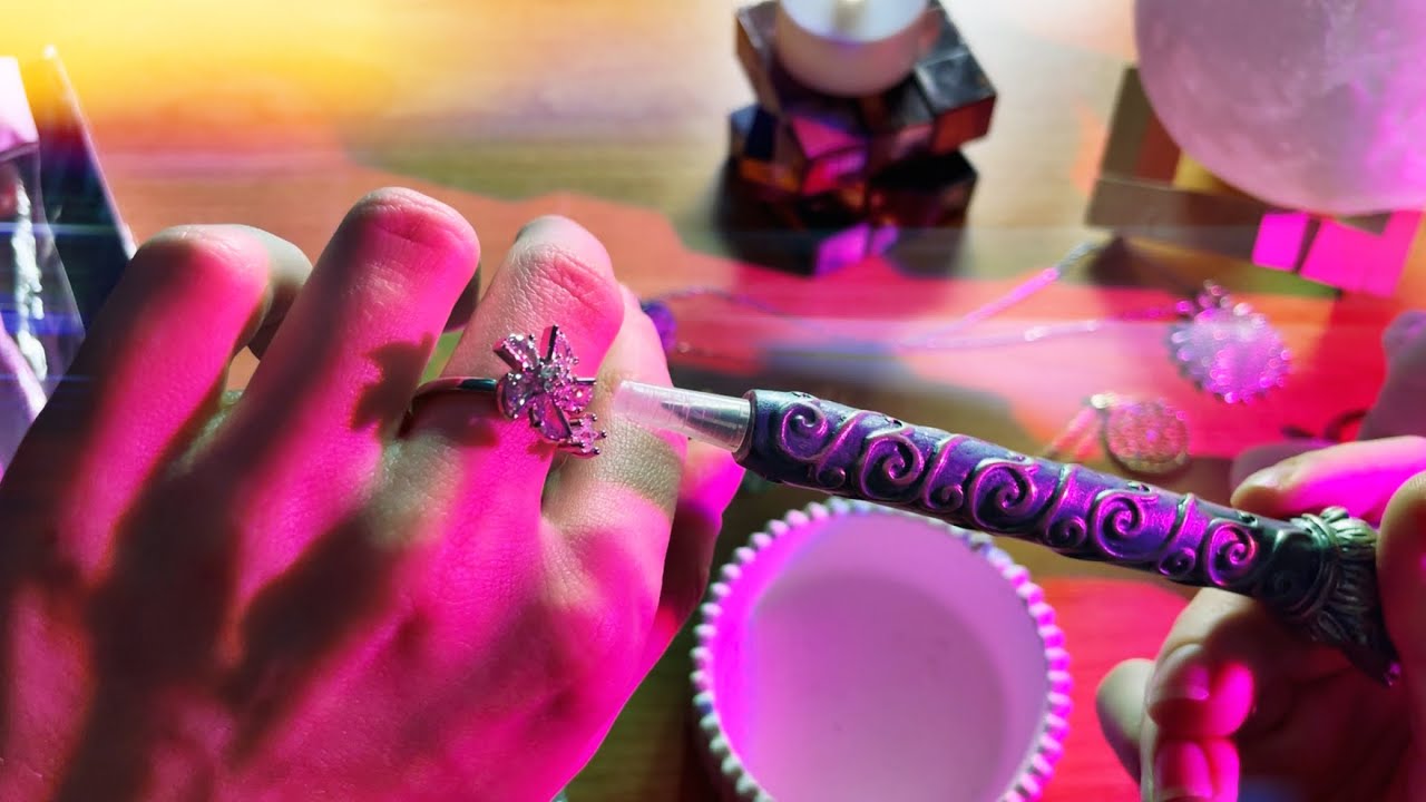 Asmr 💎 Tracing Jewelry + Show and Tell, Wet Mouth Sounds