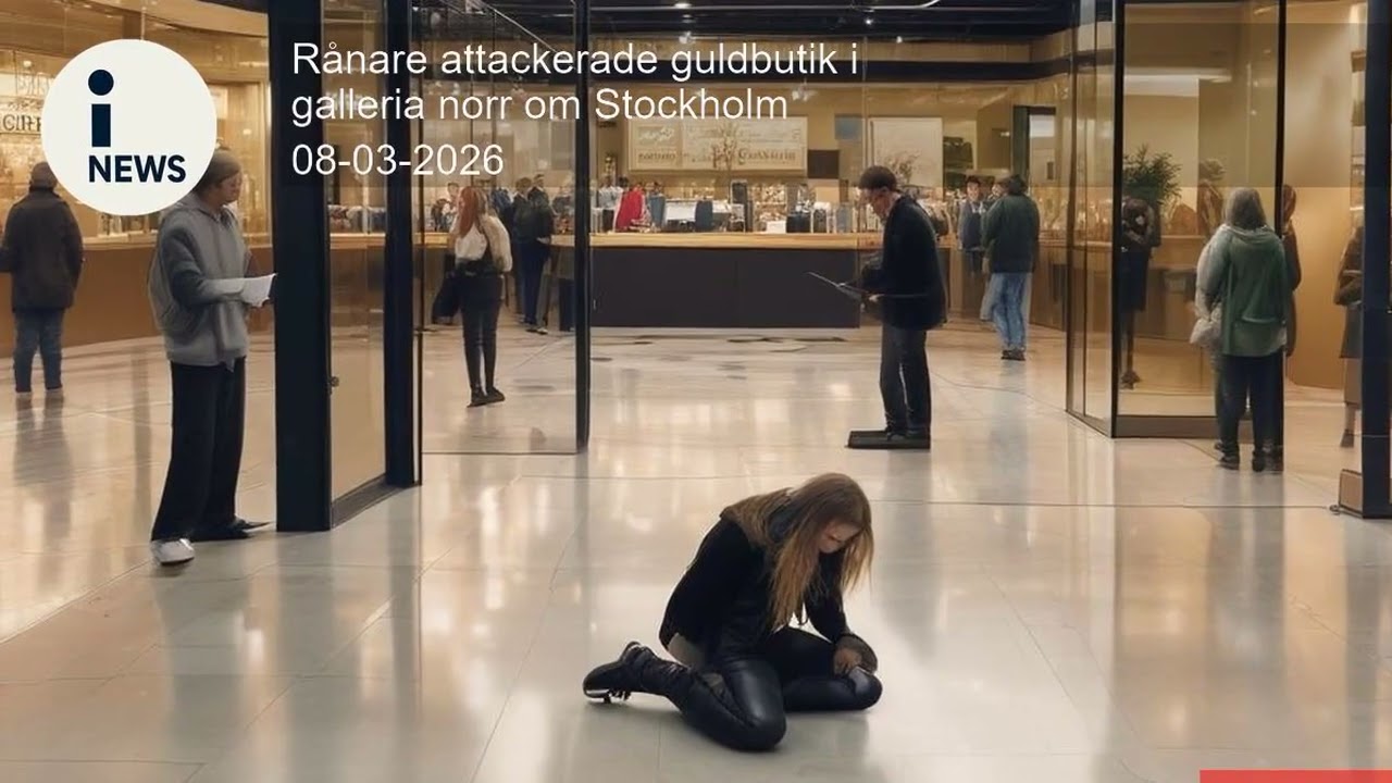 Rånare attackerade guldbutik i galleria norr om Stockholm