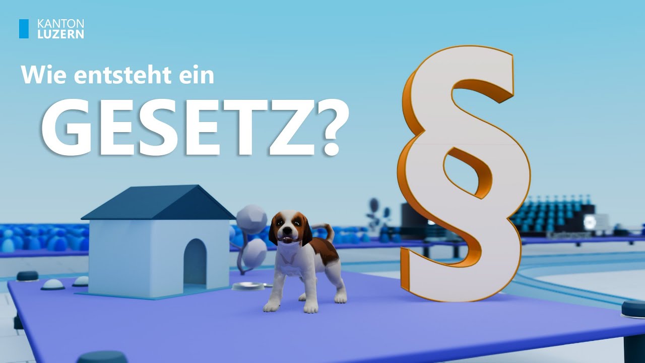 Wie entsteht ein Gesetz im Kanton Luzern? 3D-Video erklärt den Prozess Schritt für Schritt.