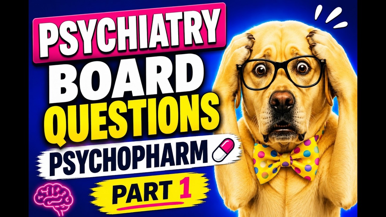 ABPN/PRITE Psychiatry Boards Psychopharmacology Questions (Part 1)