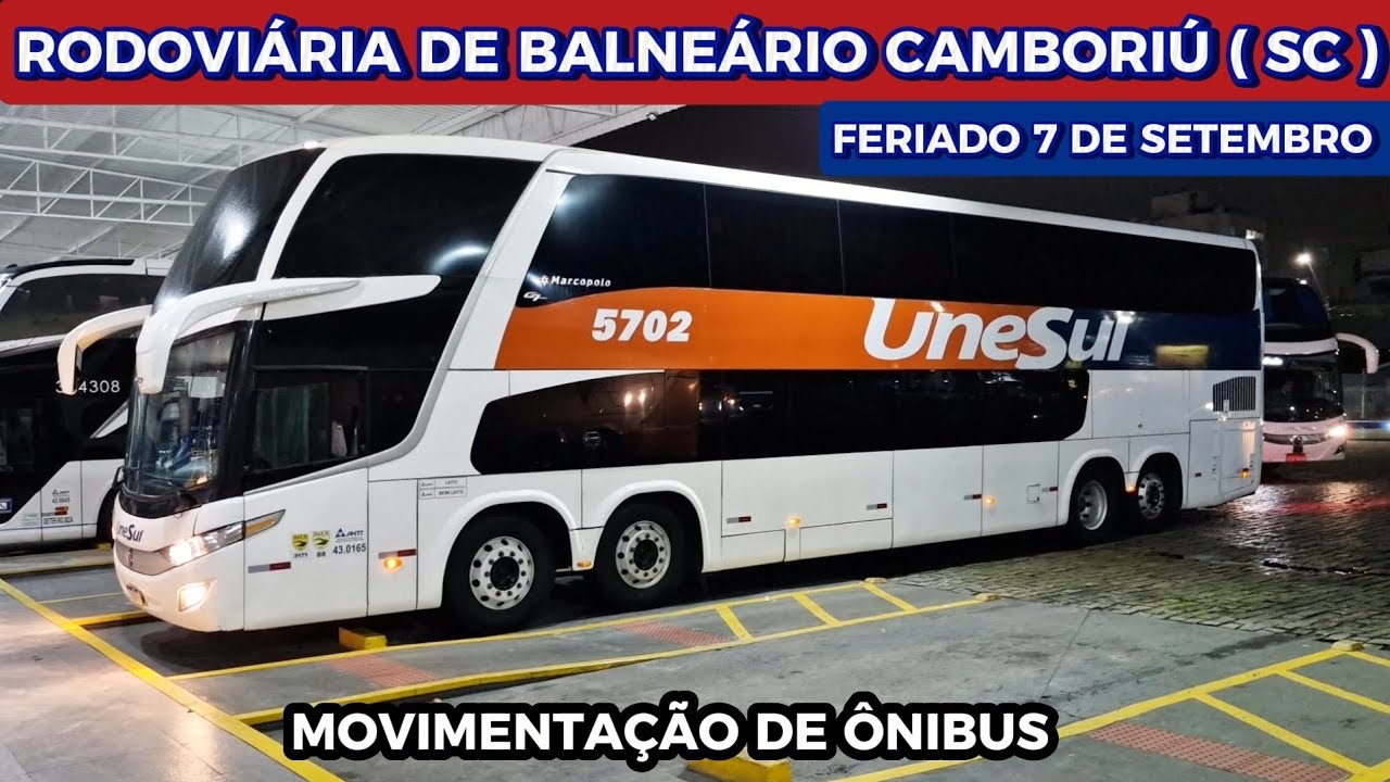 INCRÍVEL ! MOVIMENTO DE ÔNIBUS FERIADO 7 DE SETEMBRO NA RODOVIÁRIA DE BALNEÁRIO CAMBORIÚ ( SC )