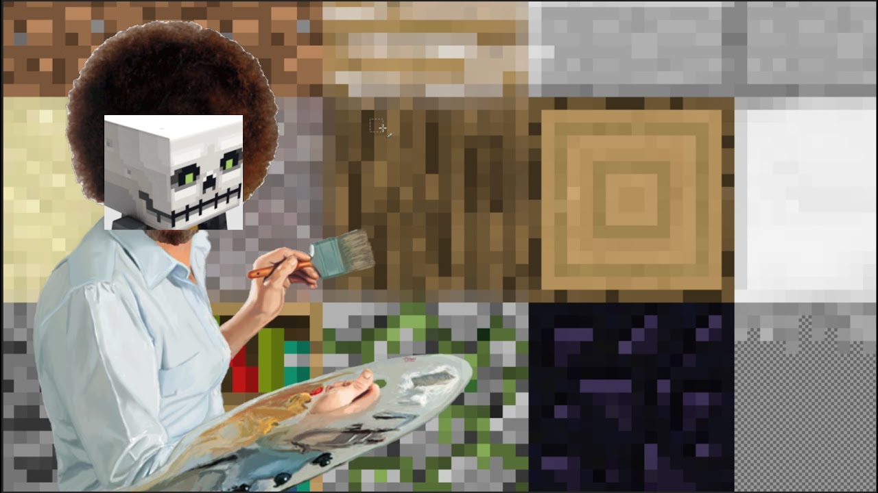Найдены кадры Джаппы, создающего текстуры для Minecraft.