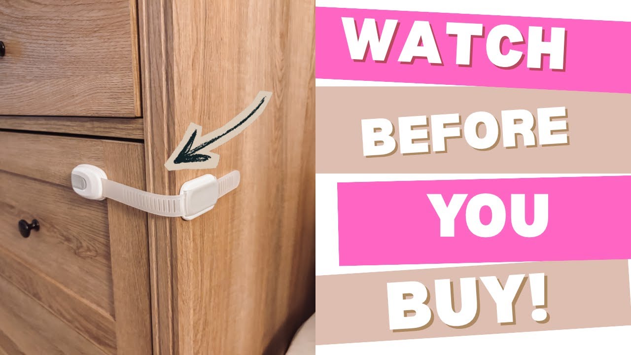 8 Packs Cabinet Locks Baby Proofing, Child Proof Cabinet Locks with 3M Adhesive, No-Drill