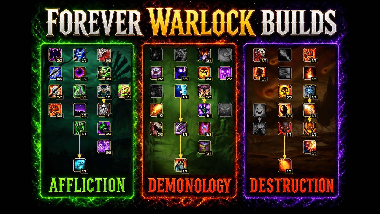 **OUTDATED | OLD VIDEO** First Thoughts: FOREVER CLASSIC PLUS | Warlock PvP Builds & Racials Guide
