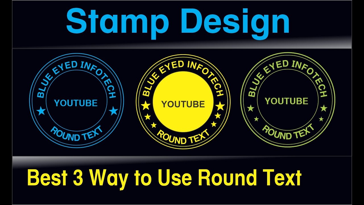 Type round text in CorelDraw 2020  || Text in Circle || Stamp Design || Round text in CorelDraw